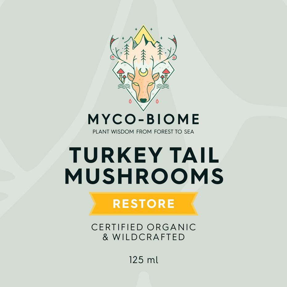 Myco - Biome Turkey Tail Mushrooms | Liquid Triple Extract | Adored Beast - Raw Dog Food Complete