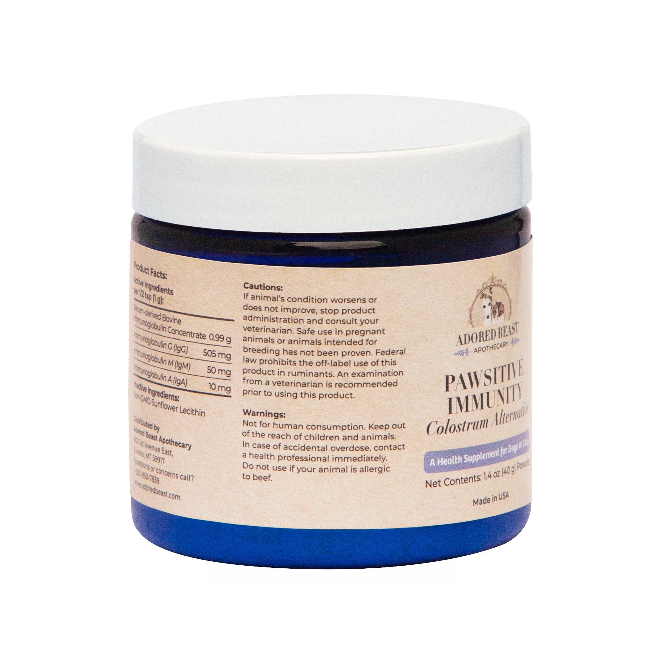 Pawsitive Immunity | Colostrum Alternative | Adored Beast - Raw Dog Food Complete