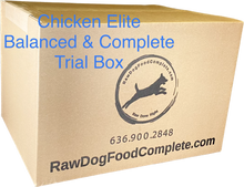 Load image into Gallery viewer, Balanced and Complete | Chicken &amp; Beef Elite | Premade Raw Meals | Bundle Box 38 pounds - Raw Dog Food Complete

