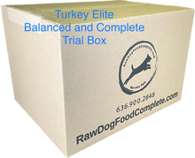 Load image into Gallery viewer, Balanced &amp; Complete | Elite Turkey Blend | Premade Raw Meals | Bundle Box 38  pounds
