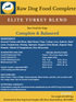 Balanced & Complete | Elite Turkey Blend | Whole Fresh Food |Premade Raw Meals | 2 pounds - Raw Dog Food Complete