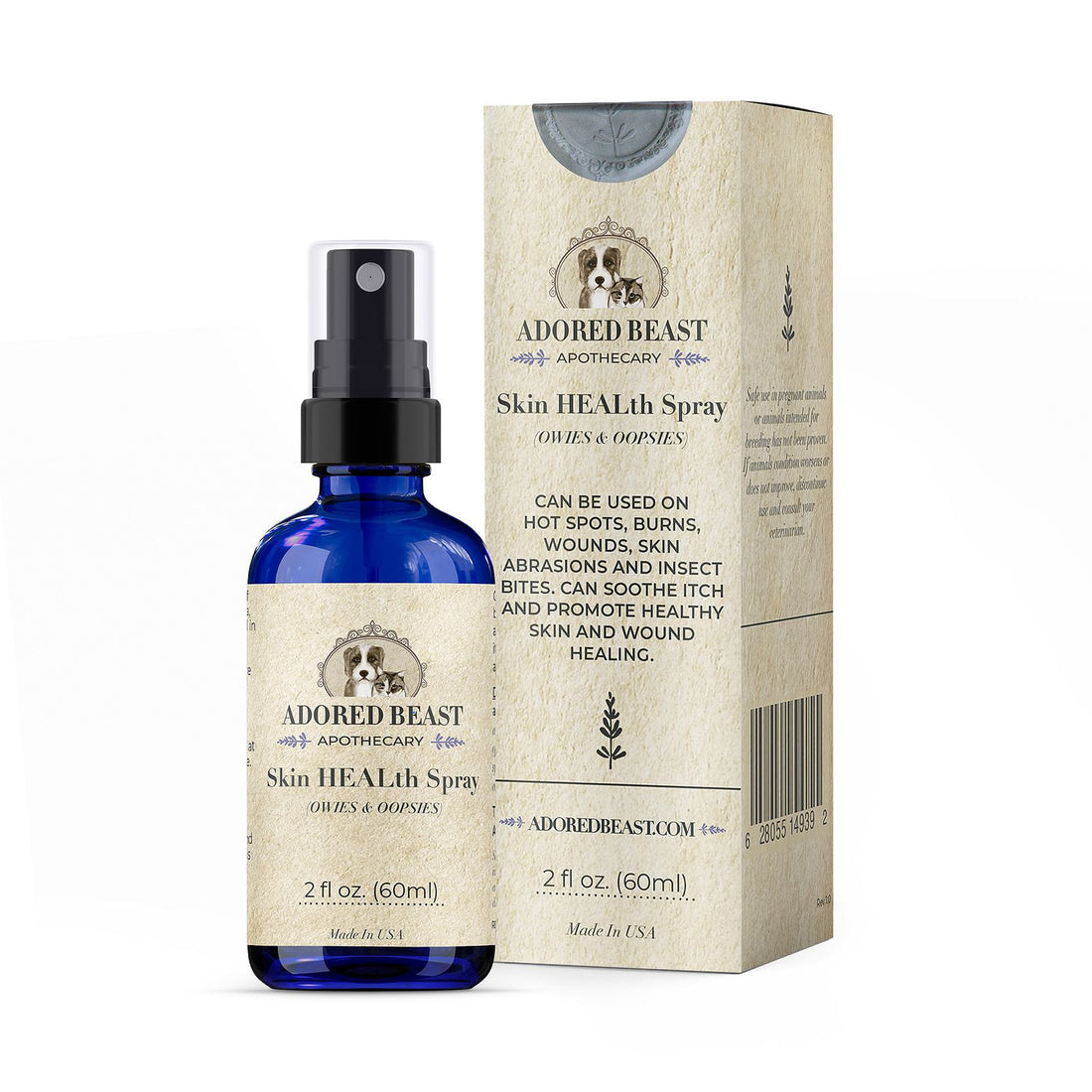 Skin Health Spray | (Owies and Oppsies Topical Spray) | Adored Beast - Raw Dog Food Complete