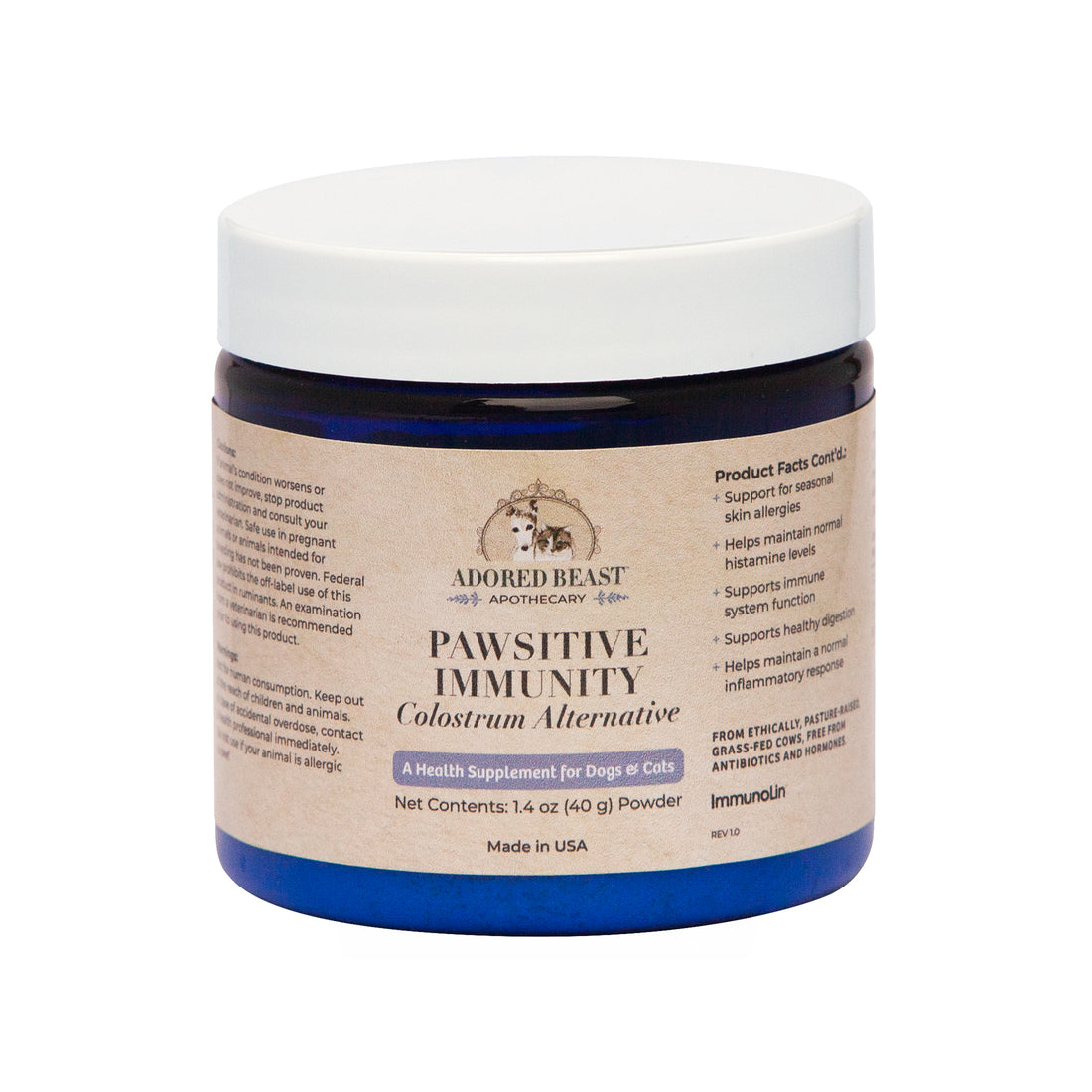 Pawsitive Immunity | Colostrum Alternative | Adored Beast - Raw Dog Food Complete