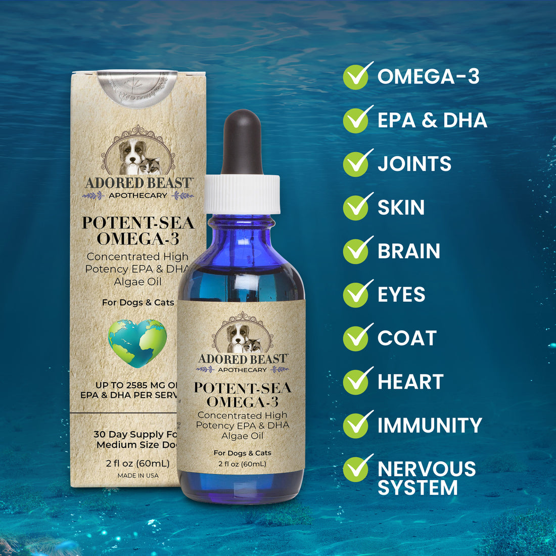 Potent-Sea Omega-3 | EPA &amp; DHA - Raw Dog Food Complete