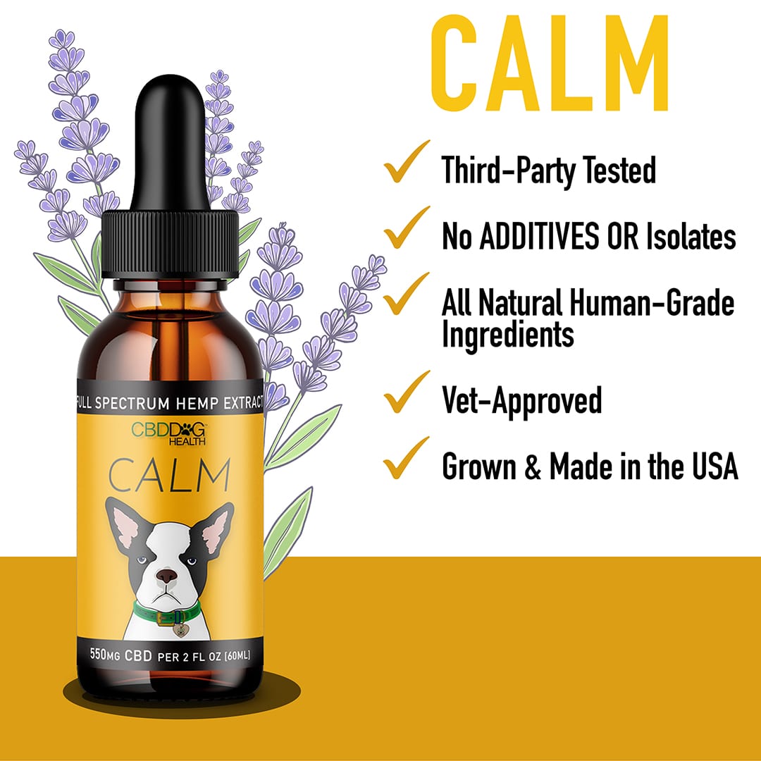 Calm -  Bottle of oil with attributes Made in USA