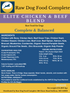 Balanced and Complete a | Elite Chicken and Beef |  Whole Fresh Food |Premade Raw Meals | 2 pounds - Raw Dog Food Complete