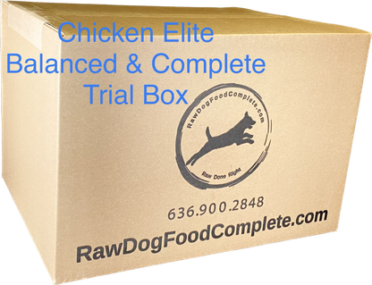 Balanced and Complete | Chicken &amp; Beef Elite | Premade Raw Meals | Bundle Box 38 pounds - Raw Dog Food Complete