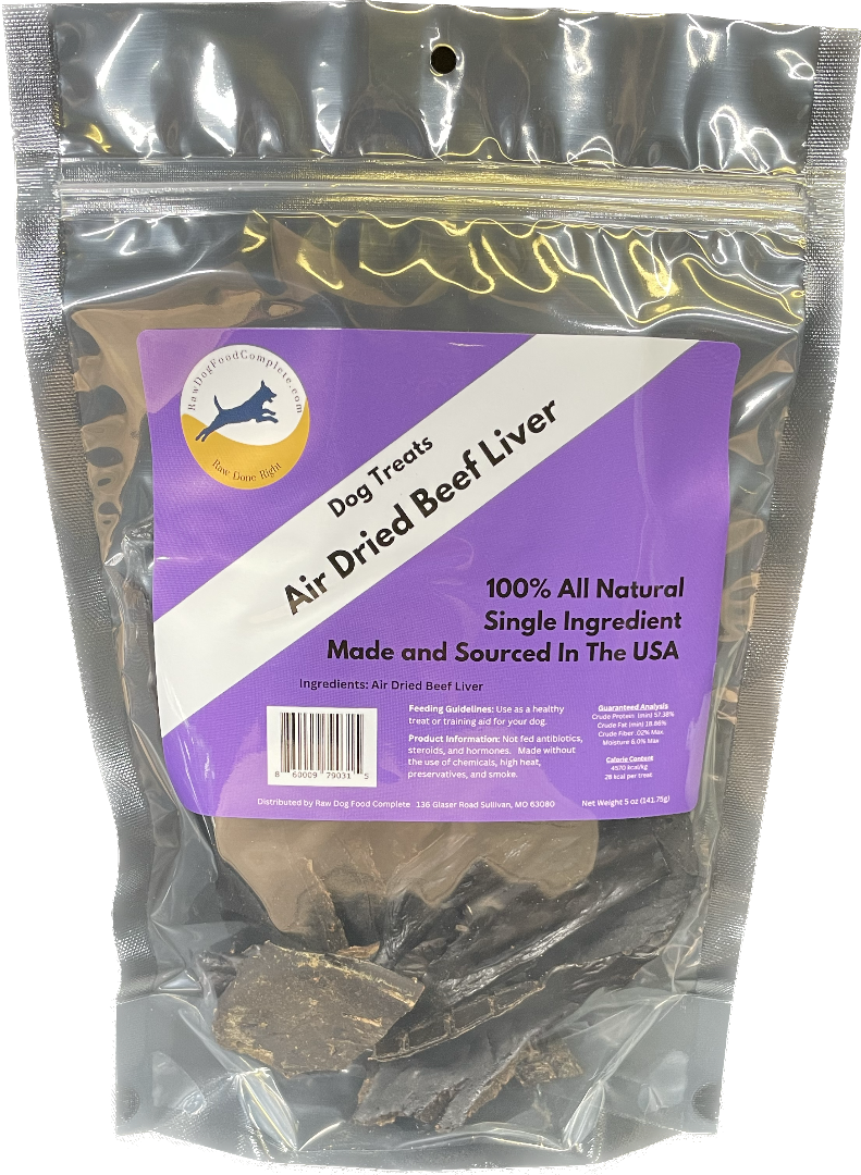Air Dried Beef Liver - Dried Beef Liver 5oz - Raw Dog Food Complete